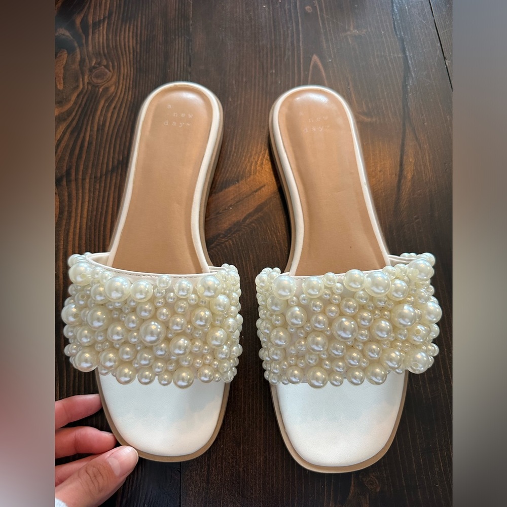 A new day pearl sandals